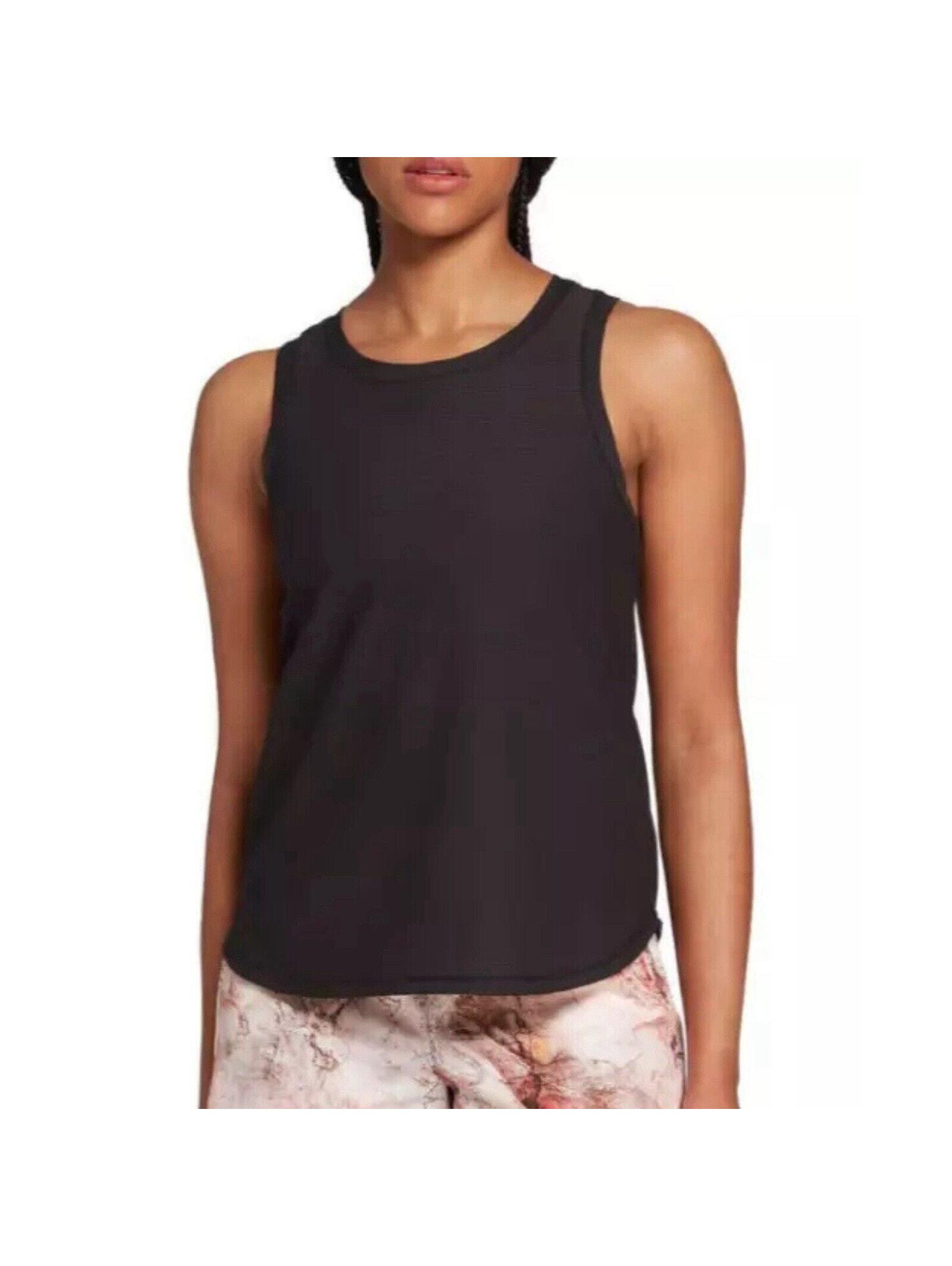Calia Women's Drop Needle Shirttail Tank Top - Pure Black Size Xxs Fast Shipping